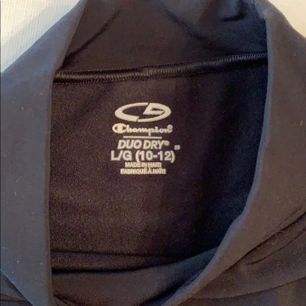Champion Duo Dry Black Long Sleeve (LG 10-12)